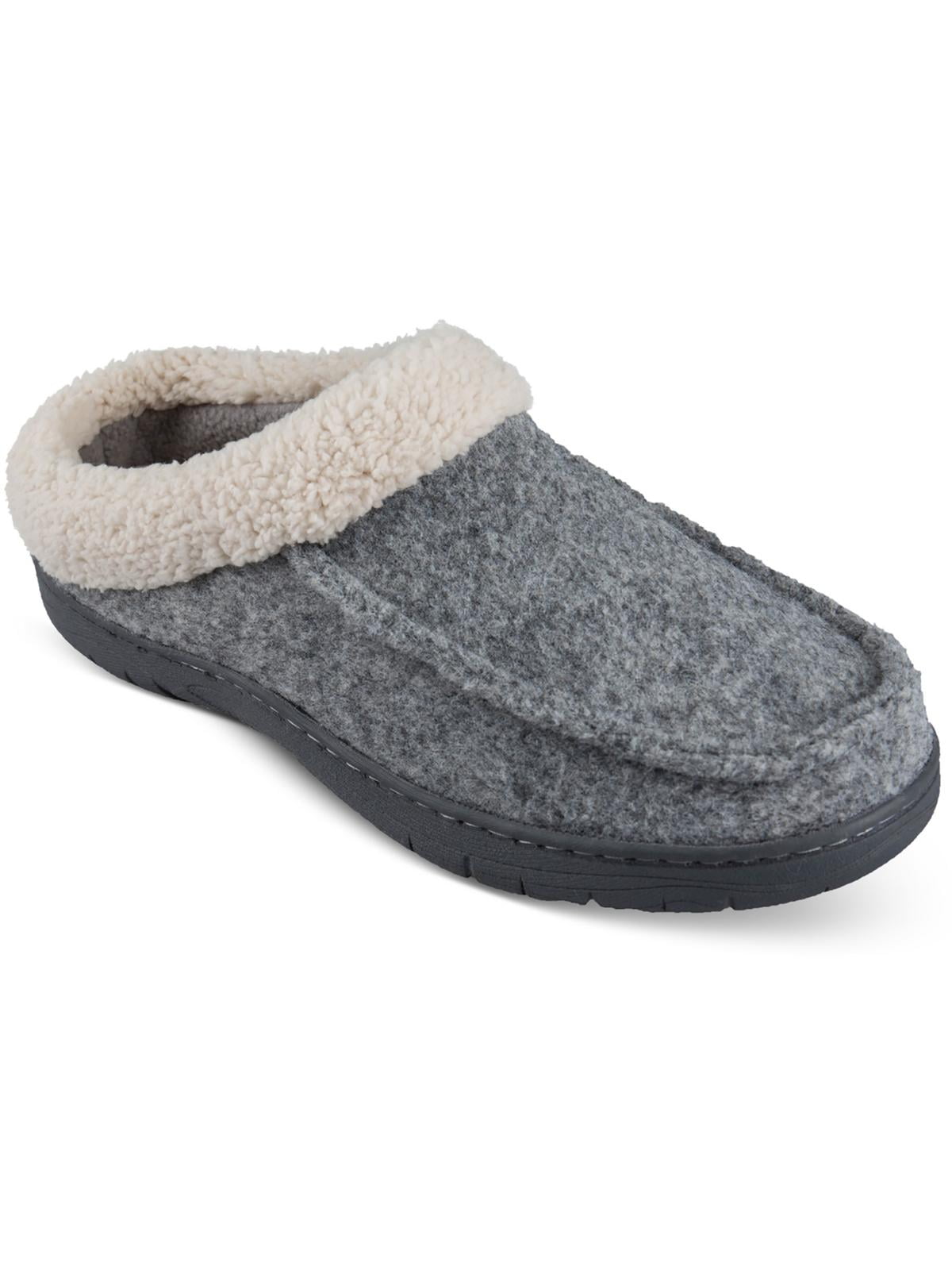 Haggar Men's Boiled Wool Fleece Lined Sherpa Clogs Gray Size X-Large
