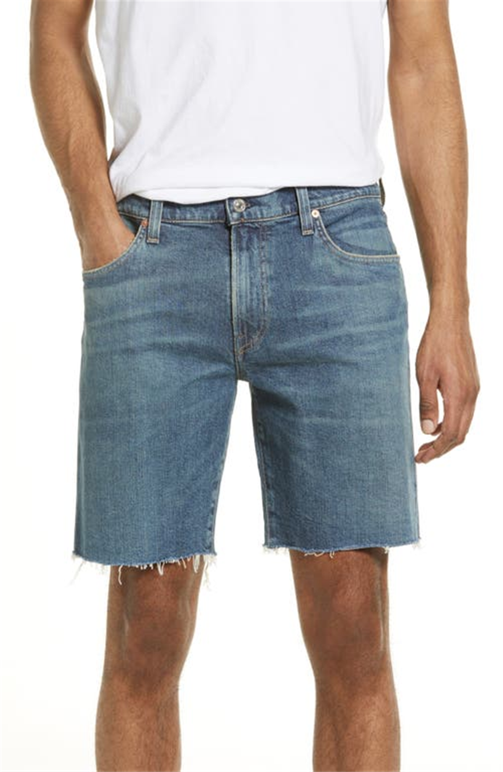 Citizens Of Humanity Adler Denim Shorts Revel Size 36 Men's Raw Hem