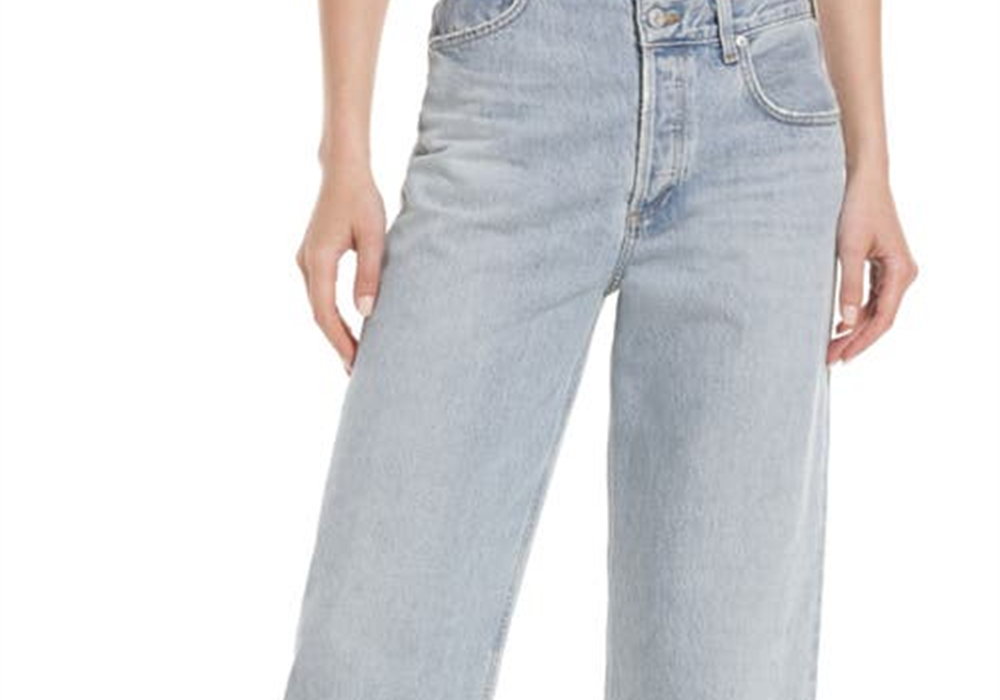 AGOLDE Broken Waistband Super High Waist Loose Organic Cotton Jeans in Sideline Size 27