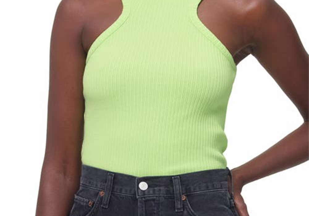 Agolde Size Small Organic Cotton Tank in Fuji