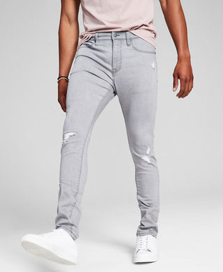 And Now This Men's Nassau Skinny Fit Stretch Jeans Gray