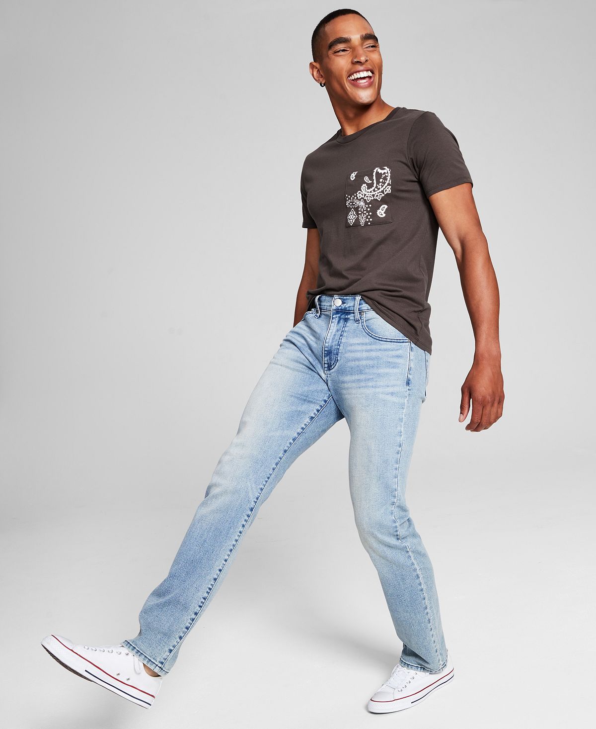 And Now This Men's Lefferts Slim Fit Stretch Jeans Blue