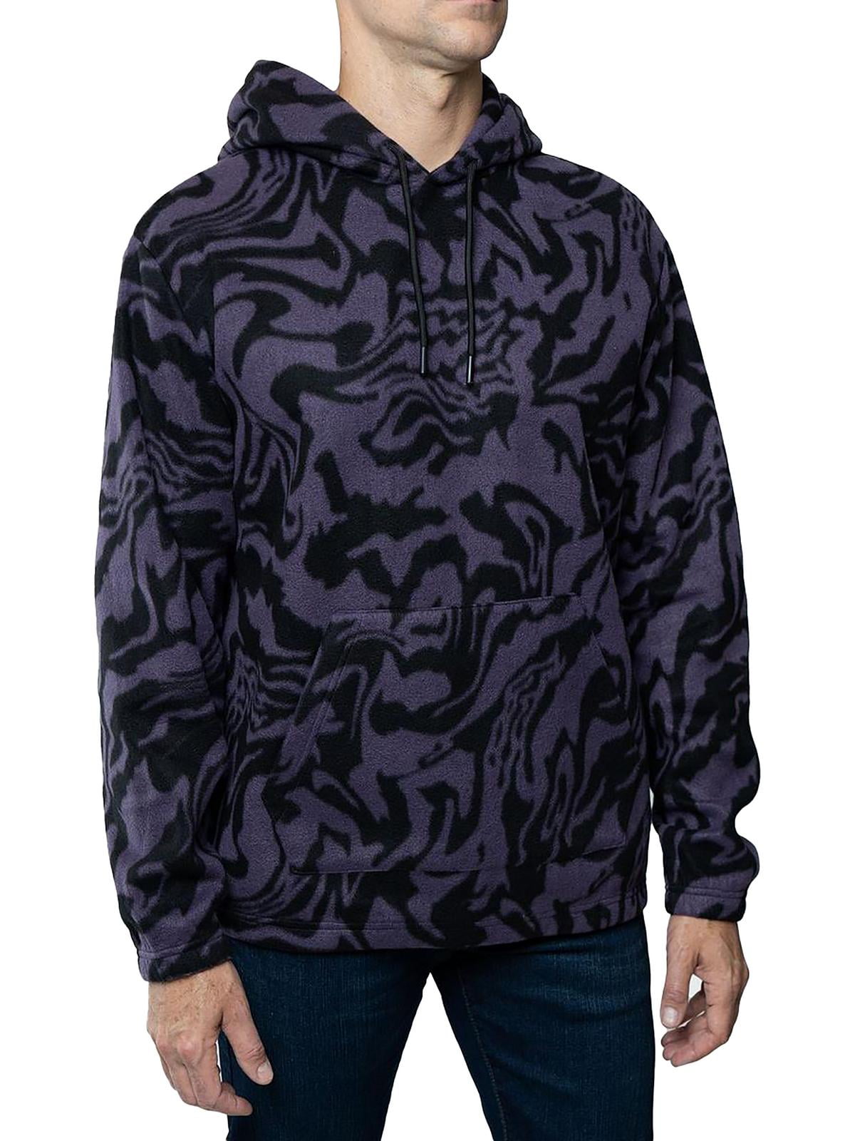 Lazer Men's Polar Fleece Pullover Hoodie Purple