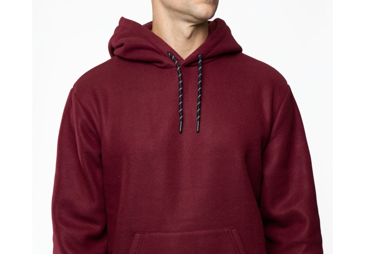 Lazer Men's Polar Fleece Pullover Hooded Sweatshirt Red