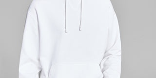 And Now This Men's Fleece Hoodie with Kangaroo Pockets White Size Medium