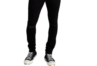 And Now This Men's Newkirk Ripped Stretch Skinny Jeans Black