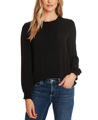 Cece Women's Pink Long Sleeve Smocked Cuff Blouse Medium Size