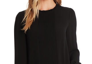 Cece Women's Pink Long Sleeve Smocked Cuff Blouse Medium Size