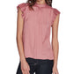 1.STATE Women's Pleated Sleeve Top Pink Size Small