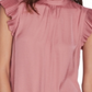 1.STATE Women's Pleated Sleeve Top Pink Size Small