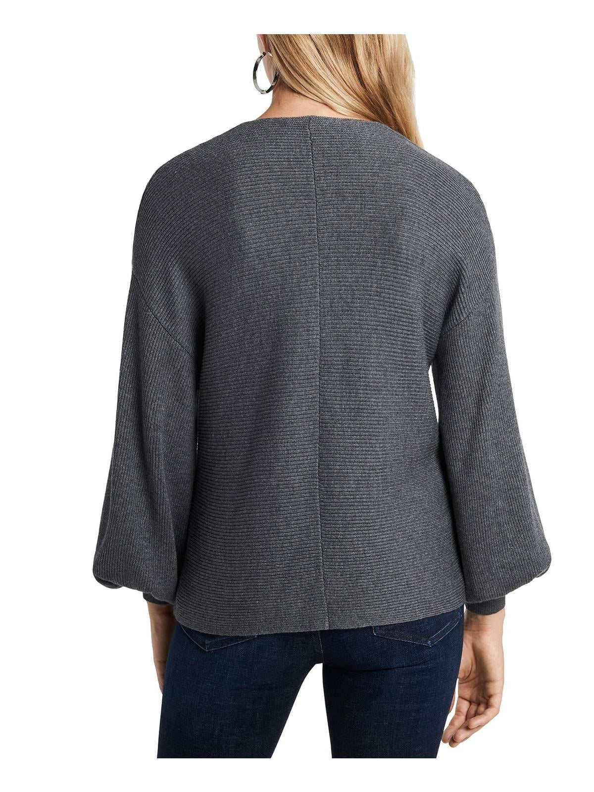 1.state Women's Rib-Knit Bubble Sleeve Sweater Size Medium