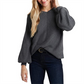 1.state Women's Rib-Knit Bubble Sleeve Sweater Size Medium