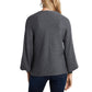 1.state Women's Rib-Knit Bubble Sleeve Sweater Size Medium