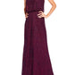 Adrianna Papell - Spaghetti Strap Blouson Embellished Mesh Dress