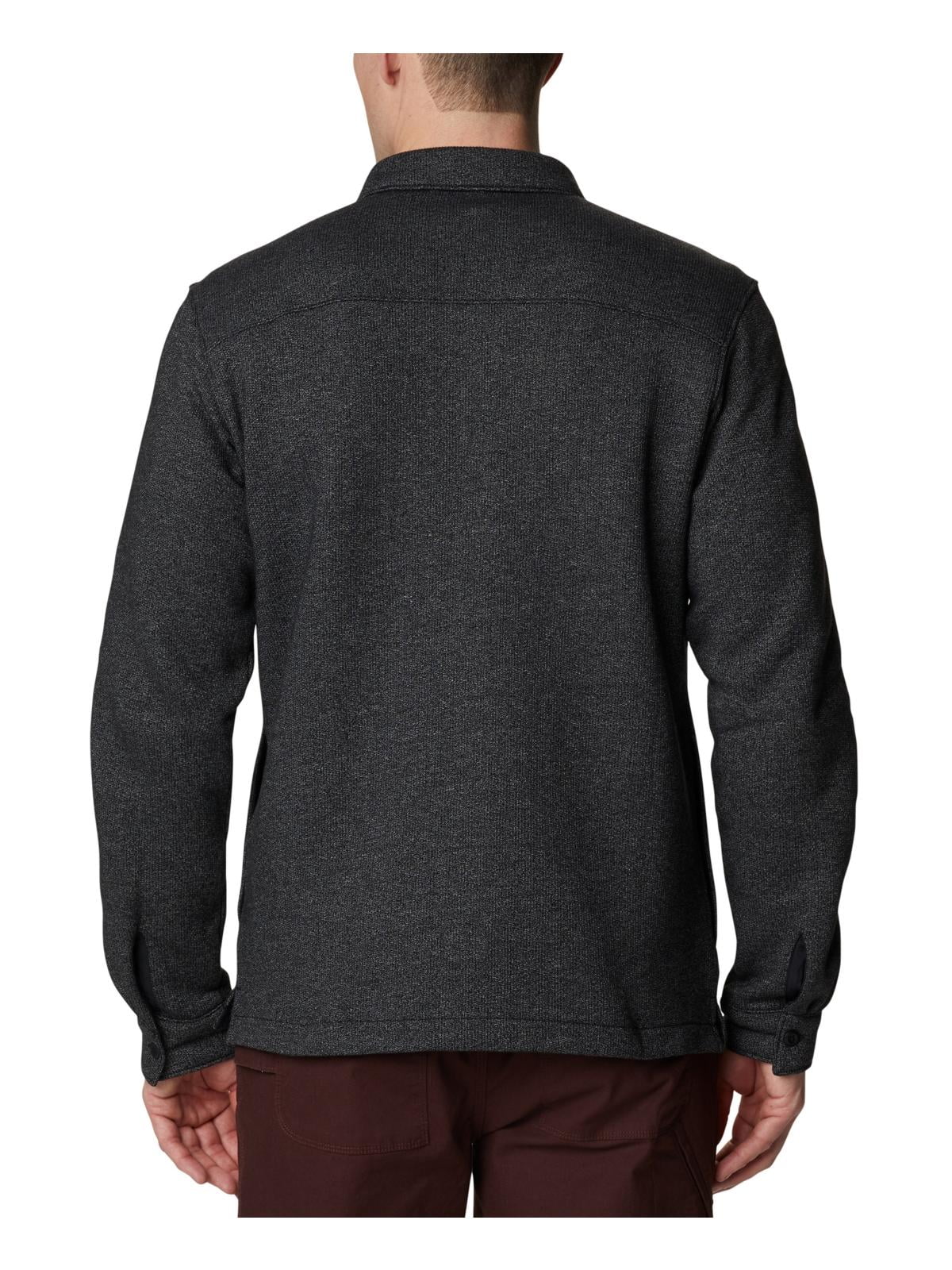 Columbia Men's Great Hart Mountain Button Down Fitness Athletic Jacket Black Size Medium