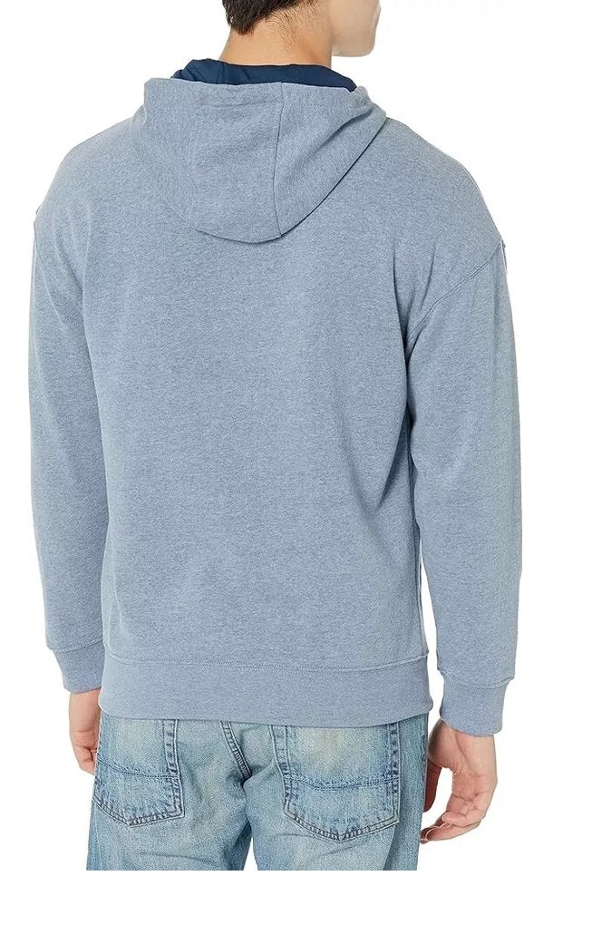 Nautica Men's Sustainably Crafted Logo Hoodie Blue Size Large