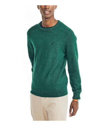 Nautica Men's Heathered Long Sleeve Crewneck Sweater Green Size XX-Large