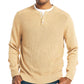 Nautica Men's Sustainably Crafted Textured Henley Sweater Yellow Size X-Small