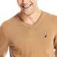 Nautica Men's Navtech Performance Classic Fit Soft V Neck Sweater Brown Size XXX-Large