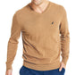 Nautica Men's Navtech Performance Classic Fit Soft V Neck Sweater Brown Size XXX-Large