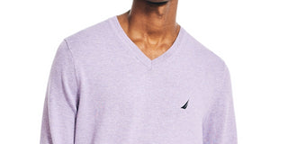 Nautica Men's Navtech Performance Classic Fit Soft V Neck Sweater Purple Size XXX-Large