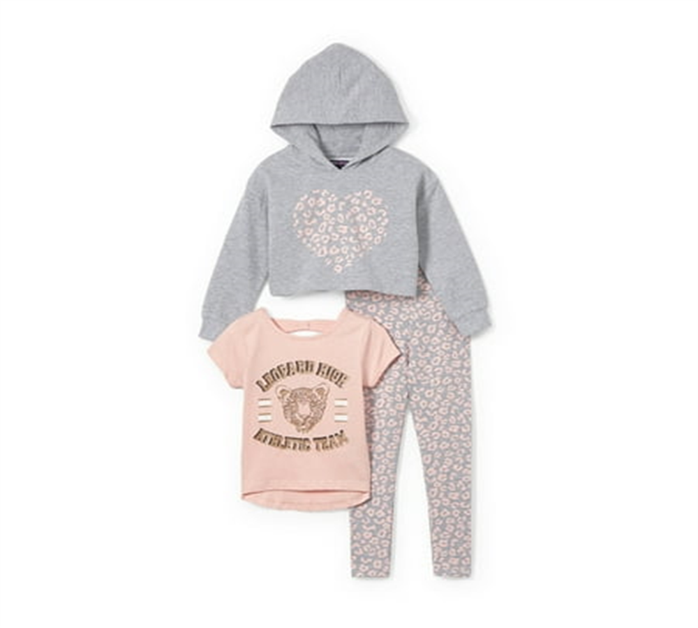 Limited Too Toddler Girl's 3Pc Leopard Print Set in Various Sizes 2T-4T - Color Variant