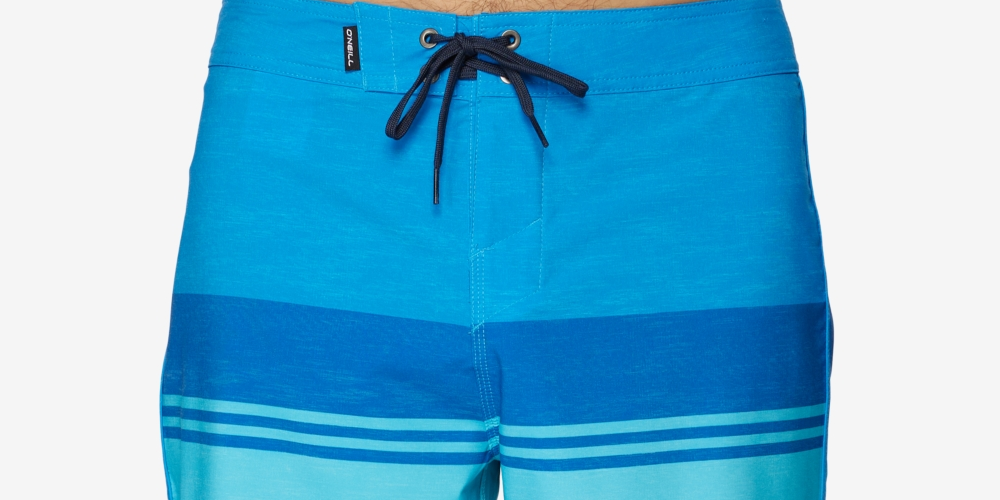 O'Neill Men's Four Square Stripe Board Shorts Blue Size 28