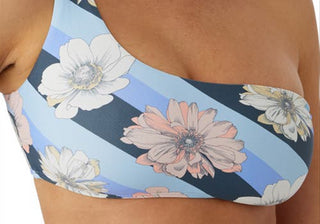 O'Neill One-Shoulder Bikini Top in Slate Size X-Large