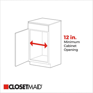 ClosetMaid 32102 Premium 24 Quart Cabinet Sliding Pull Out Trash Bin, Platinum