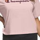 Champion Women's Logo T-Shirt Pink Size 2X
