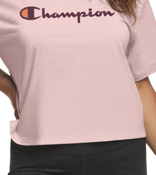 Champion Women's Logo T-Shirt Pink Size 2X