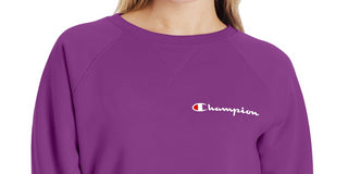 Champion Women's Powerblend Logo Sweatshirt Purple Size XS