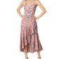Dress The Population Women's Salome Floral Wrap Dress Pink Size X-Large