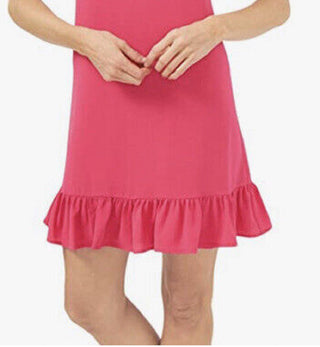 CeCe Women's Flutter Sleeve Ruffle Dress Pink Size Medium