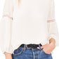 Vince Camuto Women's Lace Detail Crepe Blouse Brown Size X-Small