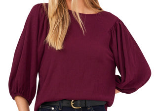 Vince Camuto Women's Black Puff Sleeve Knit Top Size Medium