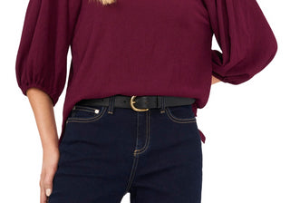 Vince Camuto Women's Black Puff Sleeve Knit Top Size Medium