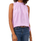 Vince Camuto Women's Pleat Neck Sleeveless Top Purple Size 1X