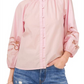 Vince Camuto Women's Pink Horizon Embroidered Poplin Blouse Size X-Small