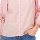 Vince Camuto Women's Pink Horizon Embroidered Poplin Blouse Size X-Small