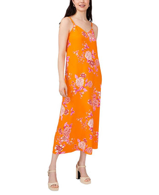 Vince Camuto Women's Rio Gardens Slipdress Orange Size X-Small