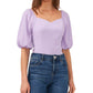 Riley & Rae Women's Puff Sleeve Top Purple Size X-Small