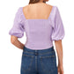Riley & Rae Women's Puff Sleeve Top Purple Size X-Small