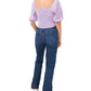 Riley & Rae Women's Puff Sleeve Top Purple Size X-Small