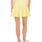 Riley & Rae Women's Ruffled Pull On Mini Skirt Yellow Size Large