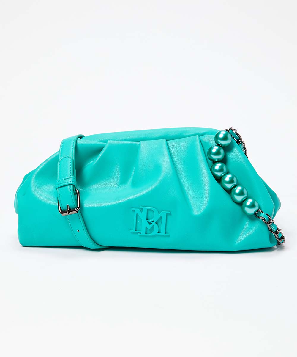 Badgley Mischka Green Beaded Crossbody Bag