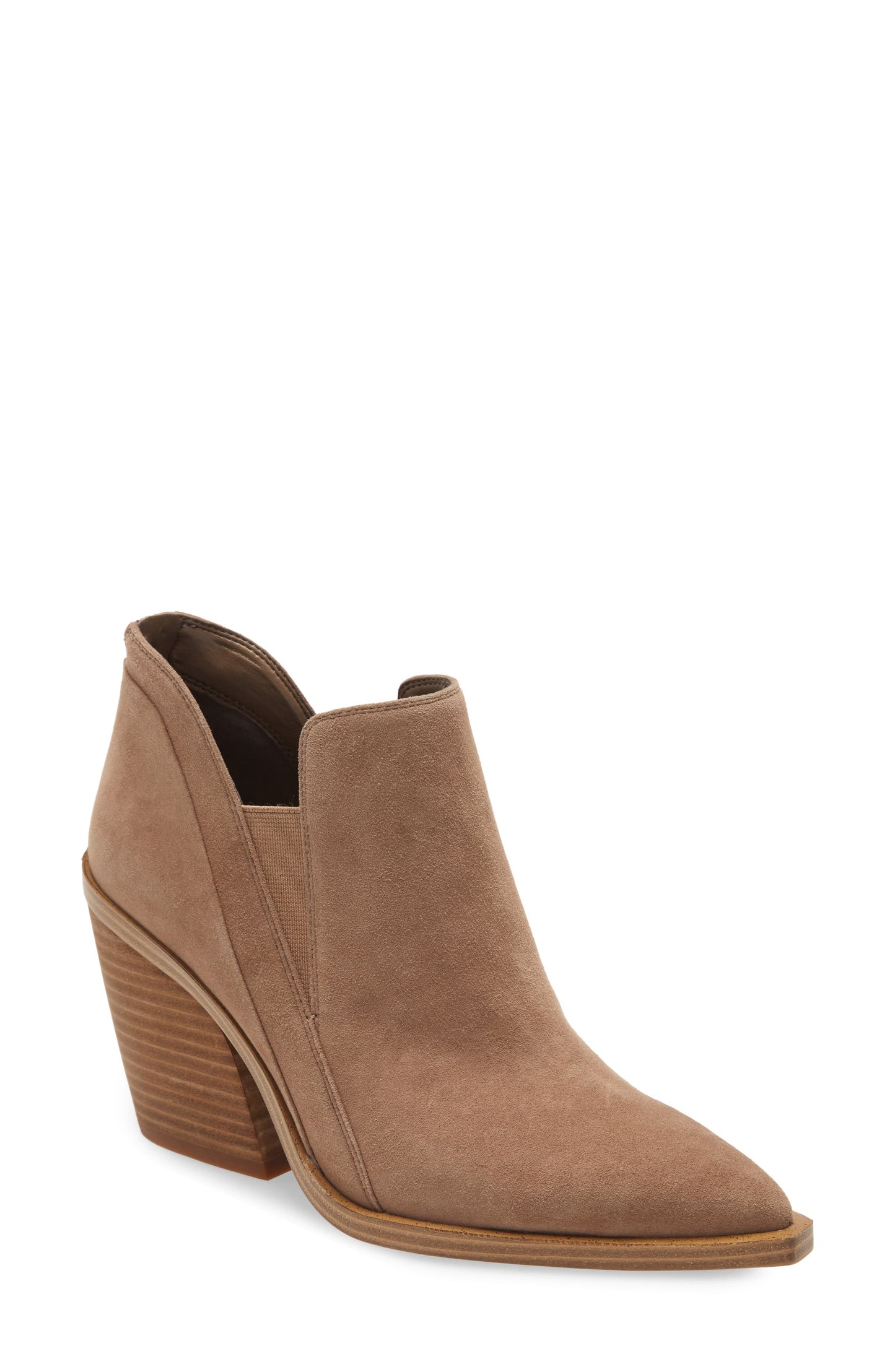 Vince Camuto Women's Gradina Block Heel Bootie Brown Size 6M