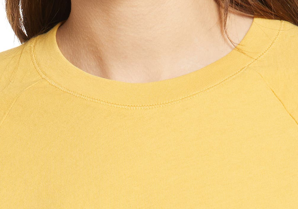 Madewell Women's Softfade Cotton Raglan T-Shirt Yellow Size X-Small