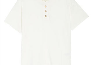 Madewell Parkview Henley Tee in Lighthouse Blue Size Large