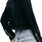 Free People Women's Dusk Till Dawn Velvet Moto Jacket Black Large